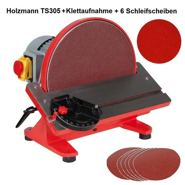 Holzmann Tellerschleifmaschine TS305 750W +7 teiliges Schleifset