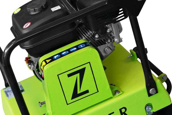 Zipper ZI-RPE120GYN Rüttelplatte 123kg 26kN inkl. Gummimatte und Fahreinrichtung